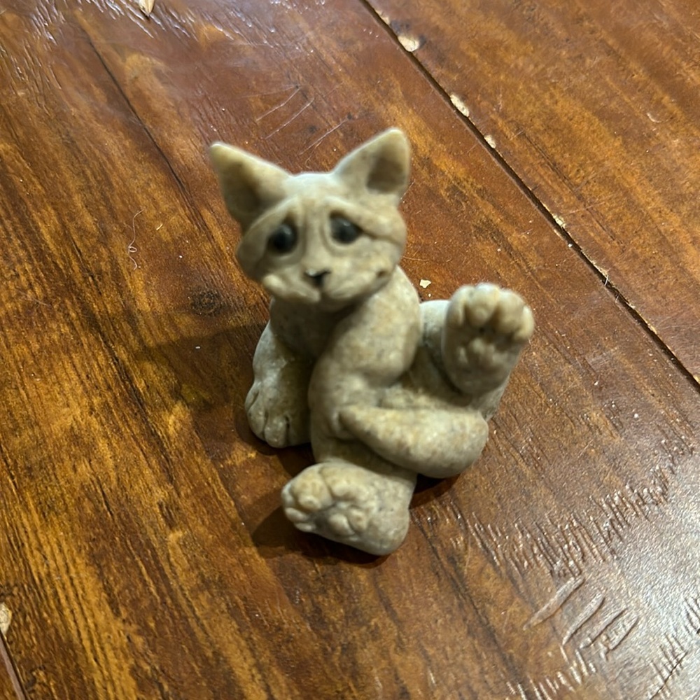 Quarry Critters Clyde Cat Figurine Second Nature Design 2000